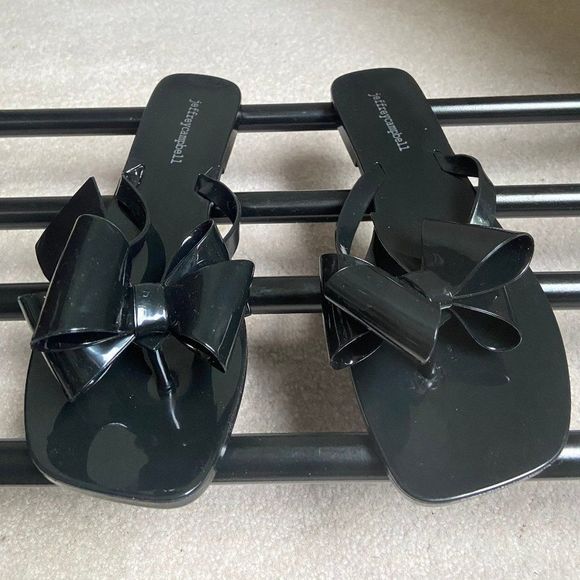 JEFFREY CAMPBELL Women Sugary Bow Flat Sandals - NEW NWOB - Picture 1 of 8
